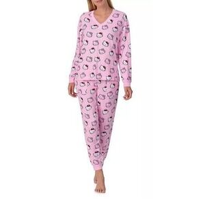 Hello Kitty Christmas Pajama 2 Piece‎ Set Pink Size Women 3X NEW